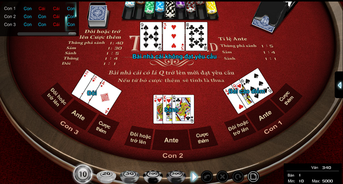 Hướng dẫn chơi bài Three Card Poker trang KUBET