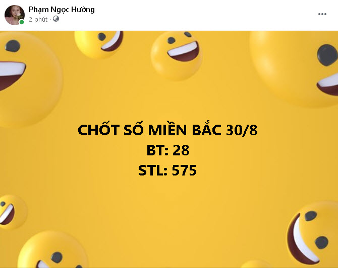 chốt số miền bắc 30/9