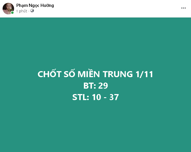 chốt số miền trung 1/11