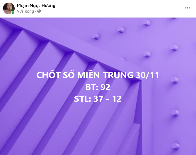 chốt số miền trung 30/11